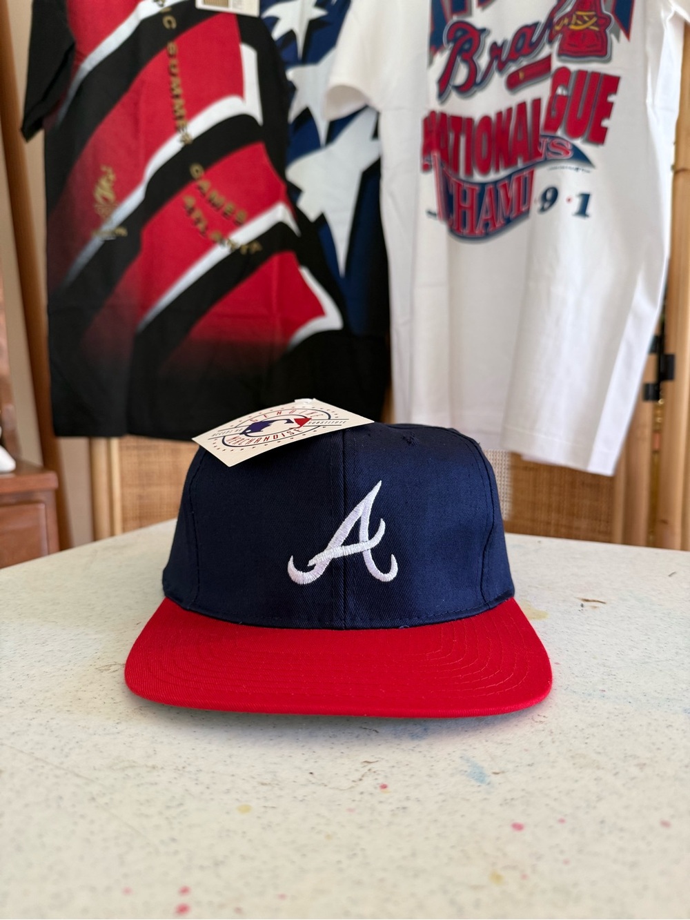 NWT Vintage 90’s MLB Genuine Merchandise Atlanta Braves snapback hat